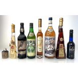7 various bottles, 1x Edelkirsh Cherry Brandy Likor 20% 50cl, 1x Winter-Apfel Likor 18% 20cl, 1x
