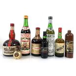 8 various bottles, 1x Grand Marnier Pure Liqvor 80 proof 40% 1 litre, 1x Brambuie Liqueur 68cl, 1x