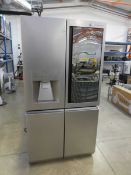 +VAT LG Signature 4 door fridge freezer with integrated LED light up panel
