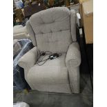Oatmeal upholstered easy chair