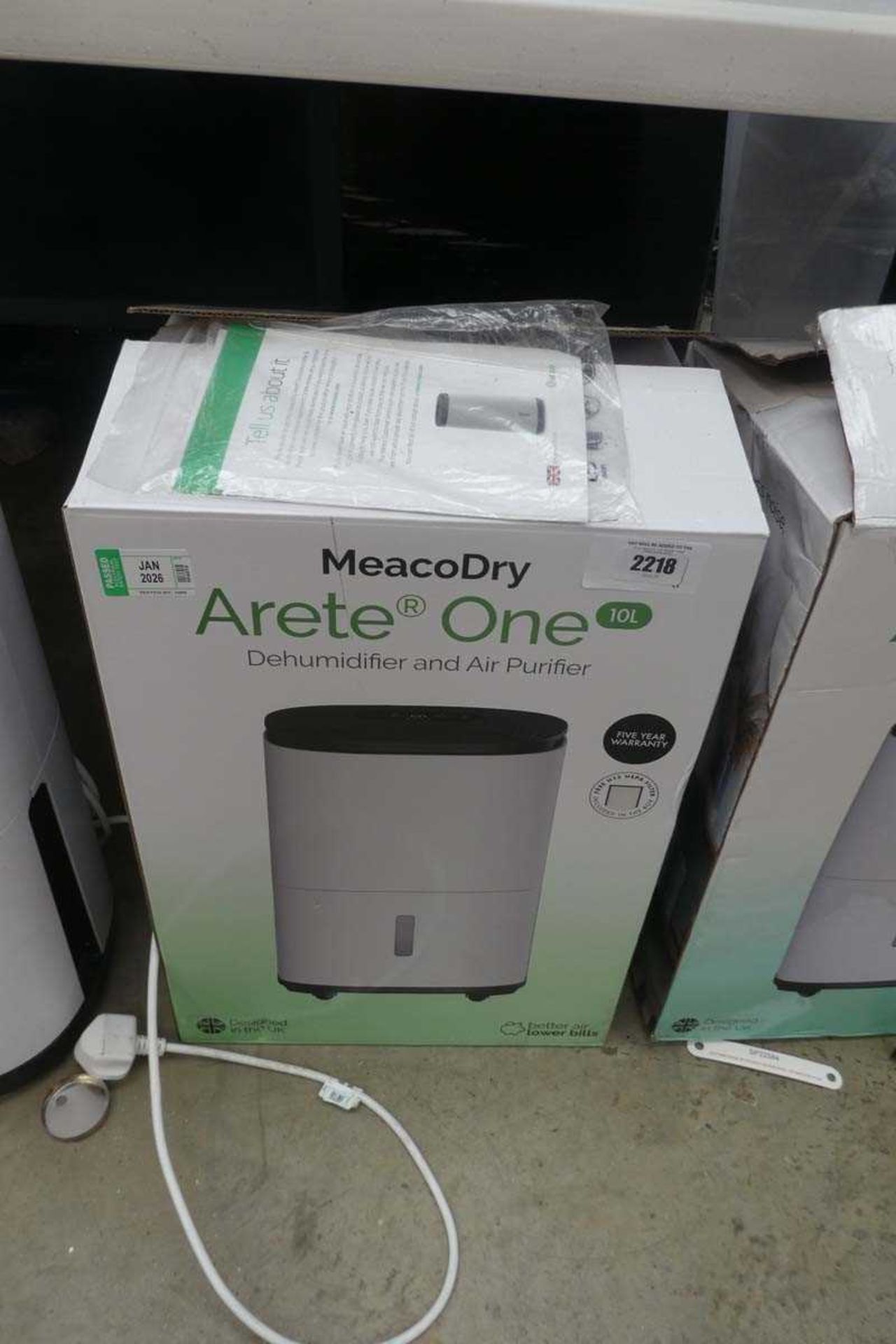 +VAT Boxed MeacoDry Arete One 10L electric dehumidifier/ air purifier