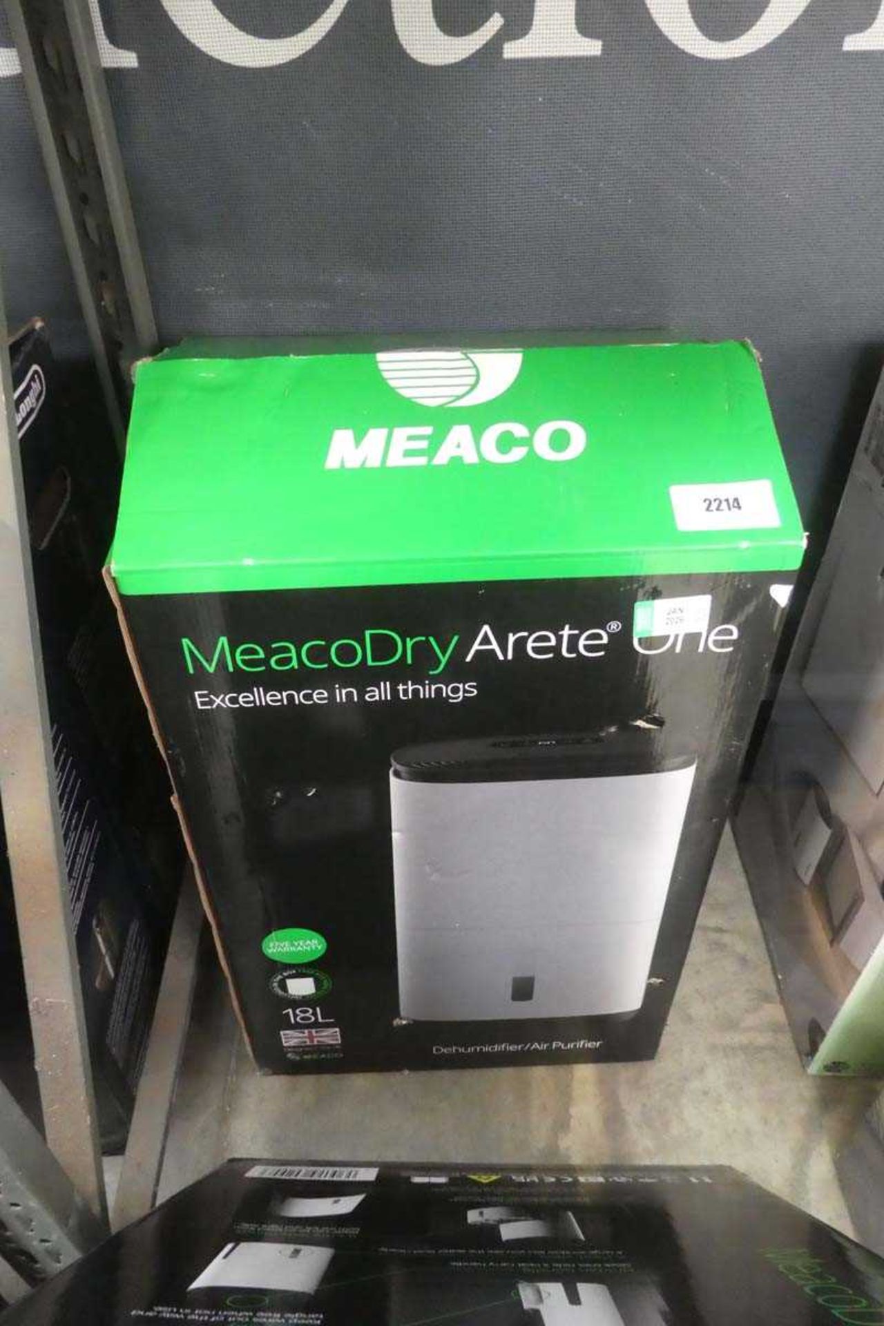 +VAT Boxed Meaco Arete One 18L electric dehumidifier/ air purifier
