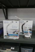 +VAT 6 boxed LED OttLite wireless charging desk lamps