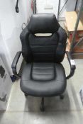 +VAT True Innovations black leatherette office armchair on 5 star base
