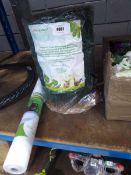 +VAT Reel of green coated wire meshing net plus a roll of plant protection fleece