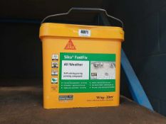 Tub of Sika All Weather self setting paving jointing compound