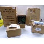 +VAT 3 shoe storage units, Xmas garland, Cat litter box, Box of baby wipes and mini pottery wheel