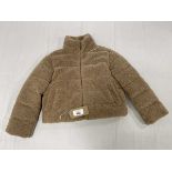 +VAT Barbour borg teddy coat in beige size 10 (hanging)