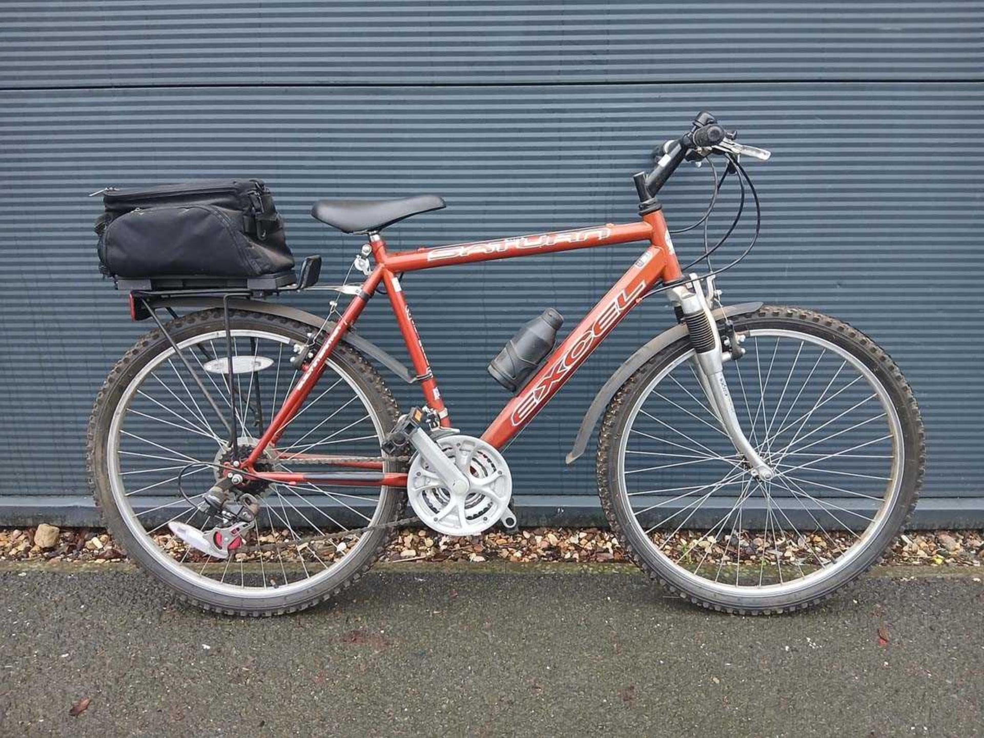 Excel Saturn orange gents town bike
