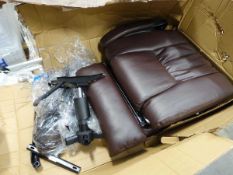 Dismantled brown office chair