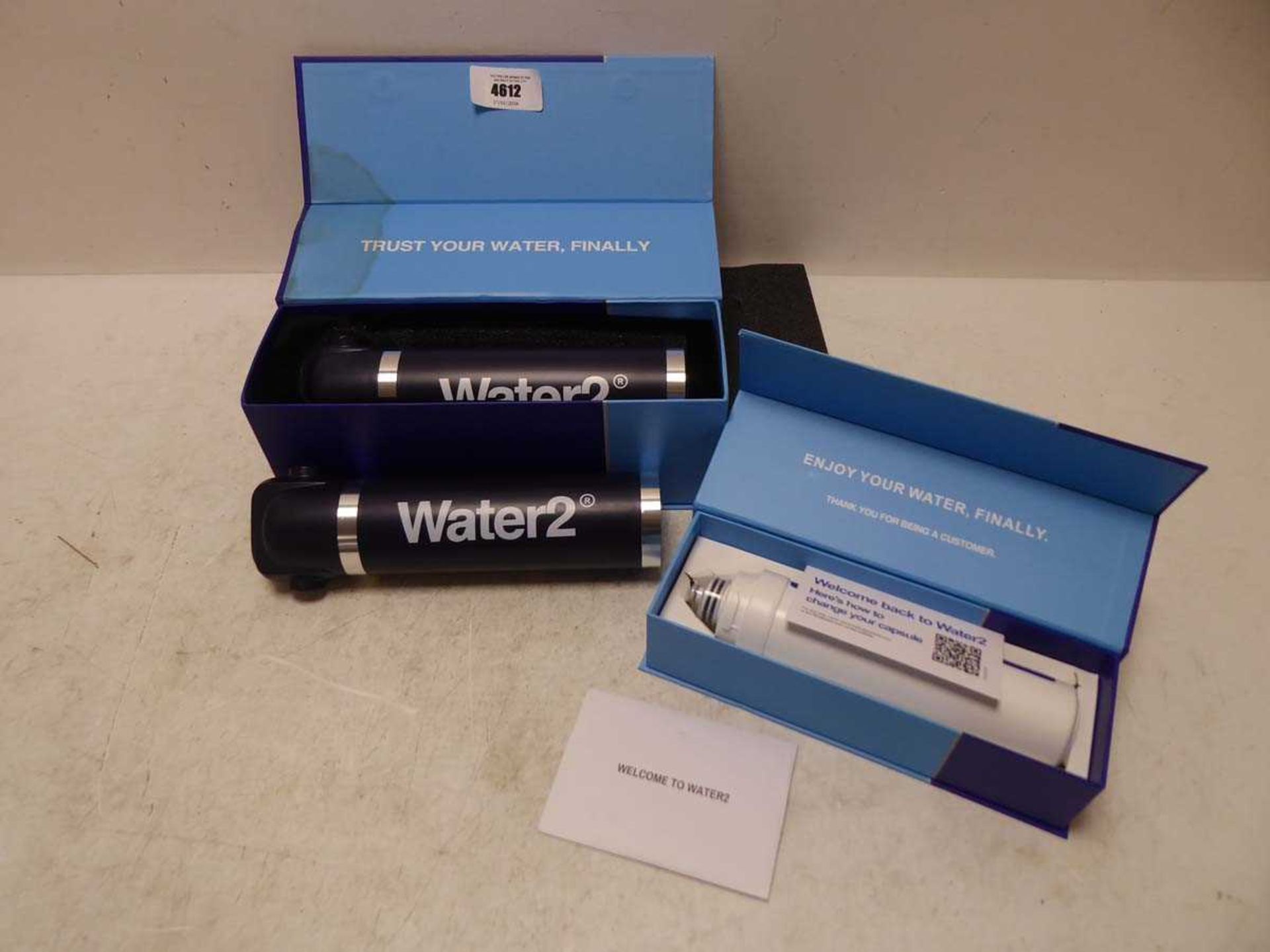 +VAT Water2 water pod filters and a capsule