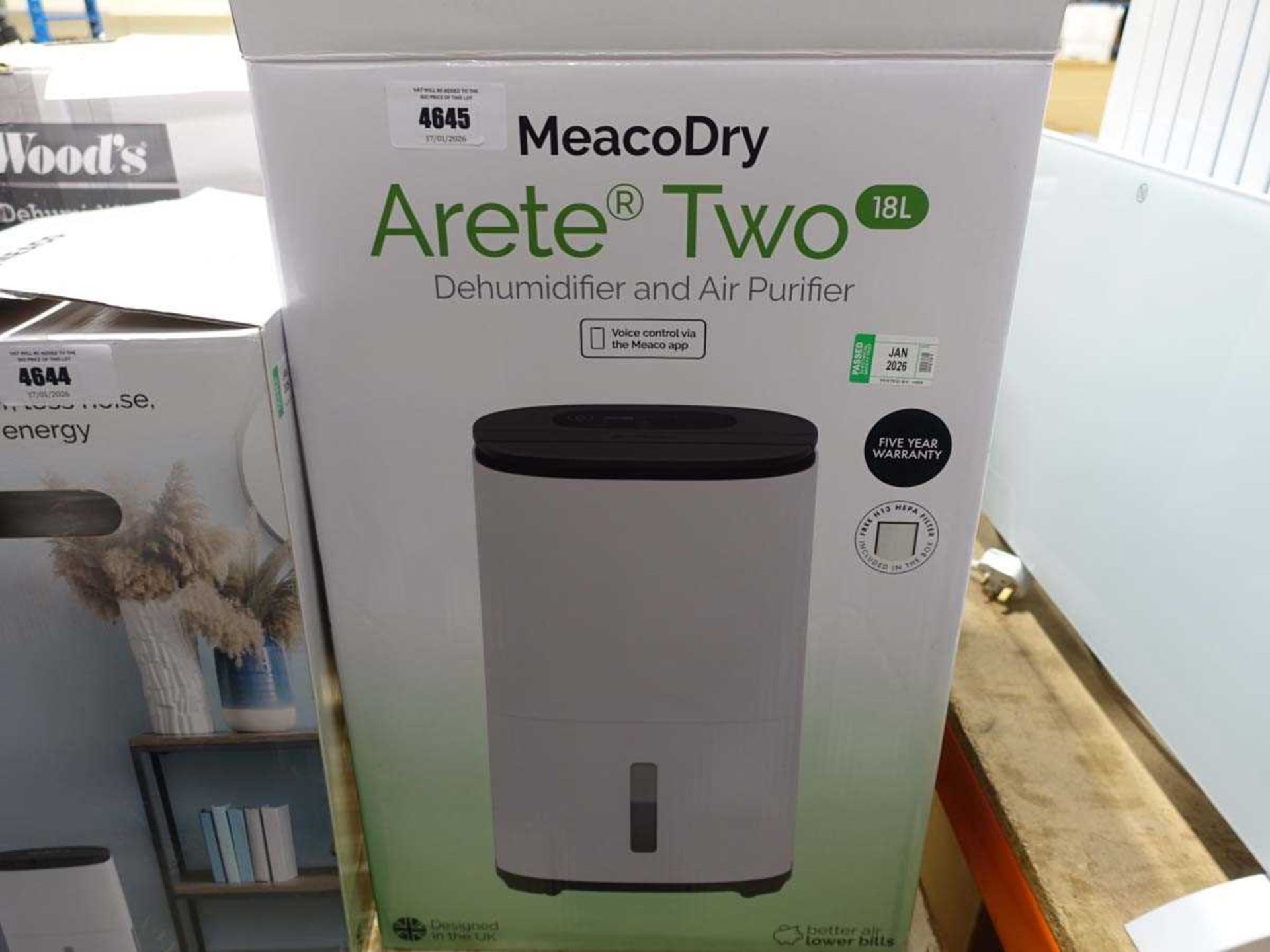 +VAT Boxed Meaco Eco Dry Arete dehumidifier and air purifier
