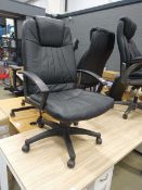 Office desk, 3 drawer cabinet plus black office chair