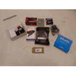 +VAT Selection of car gadgets to include front facing and rear facing dash cameras, car play box,