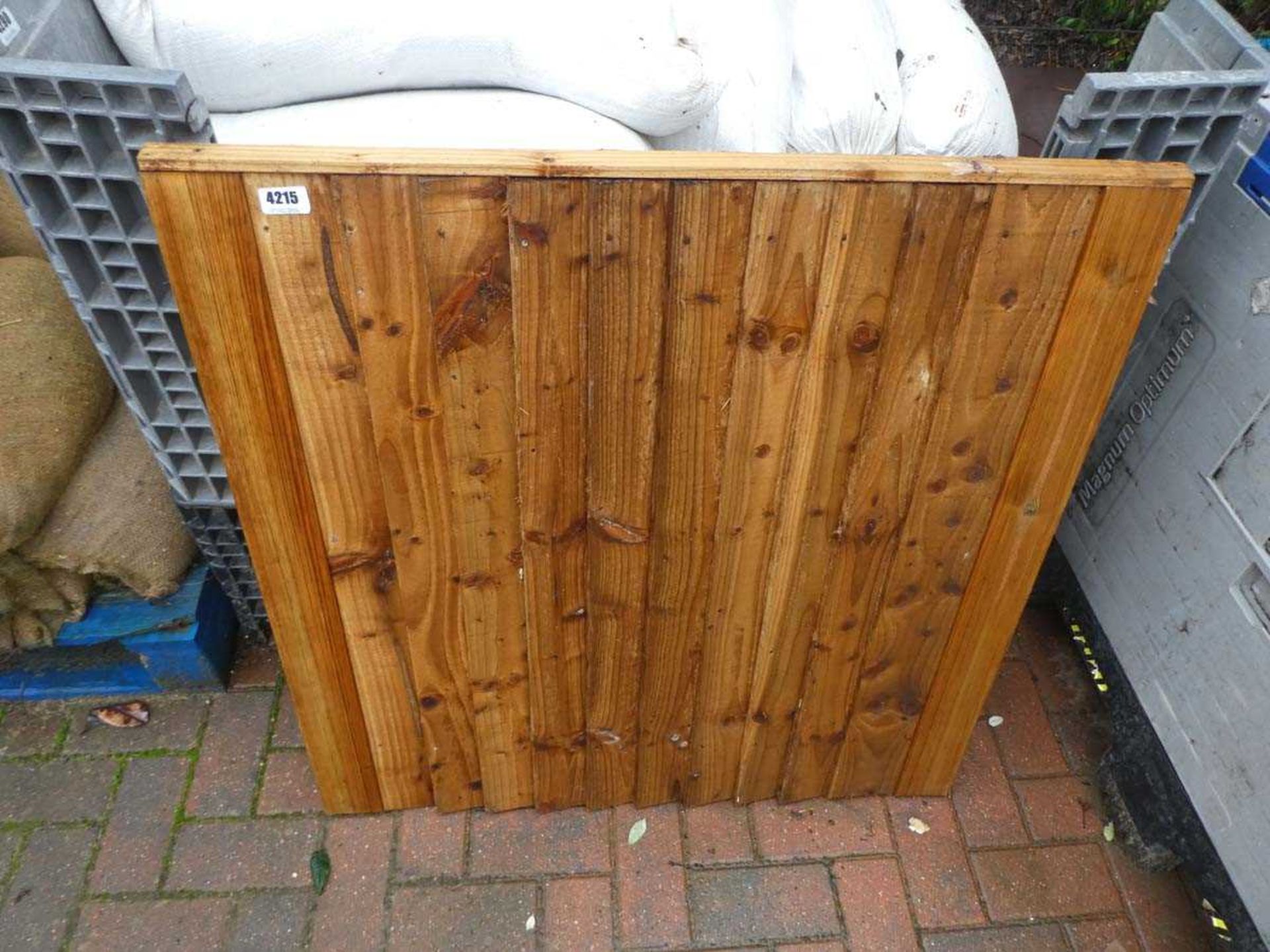 Small wooden slated fence panel