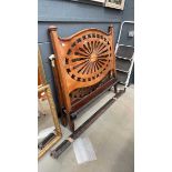 Carved oak 5ft6in bedstead