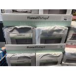 +VAT Box containing x6 Flannel Portugal flannel bed sets - single