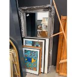 +VAT (3) Rectangular mirror in silver frame