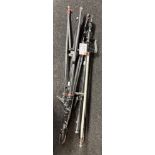 2 x Manfrotto Wind Up Lighting Stands, SWL 30KG, In Working Order - Not Currently In Test Cert: