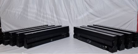 8x GLP Impression X4 Bar 20, c/w: 2x Quad Flightcase, 8x Omega Bracket, Fully tested and working,