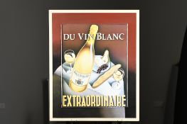 Du Vin Blanc. Boxed Framed Mixed Media Art