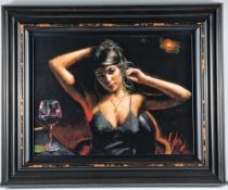 Fabian Perez Signed Limited Edition On Canvas.