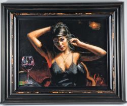 Fabian Perez Signed Limited Edition On Canvas.