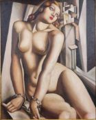 Tamara De Lempicka (After) Original Oil.