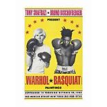 Basquiat, Andy Warhol (b 1928-87) ‘Four Hands’ Retro Bill Board Exhibition, Offset Lithograph, 19...