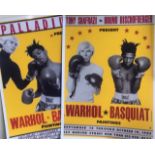 Basquiat, Andy Warhol (b 1928-87) Two ‘Four Hands’ Retro Bill Board Exhibition Offset Lithographs