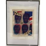 Jamie Reid (1947-2023) 'Vote For Light', Titled, Screenprint, Signed, Editioned, Framed, 1987