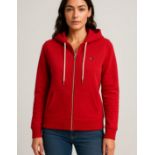 10 x Tommy Hilfiger Women's Red Contrast Zip Hoodie XS - New - RRP £550.00