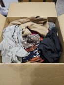25kg Reseller Mystery Clothing Box – 80–100 Mixed Items – Mixed Grades – Ideal For Resale