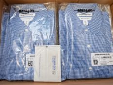24 x Amazon Essentials Long Sleeve Regular Fit Poplin Shirt - Extra Large