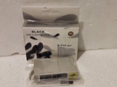 10x E-711/891 Ink Cartridge Replacement for Epson T0711 Black