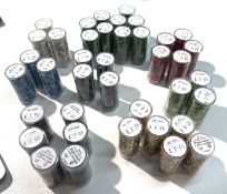 39 Packs of Guterman 7mm Twisted Bugle Beads - Various Colours