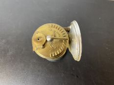 Vintage Brass Premier Miners Acetylene Cap Lamp With Original Blue Box