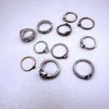 Job Lot 925 Silver Pandora Rings X 11 W34.62g New/Pre Owned