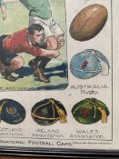 Original Poster From 1920s Boys Comic of International Rugby Sides