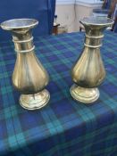 Pair Solid Brass Baluster Bases