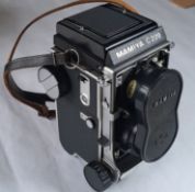 Mamiya C220 Pro TLR 120 Film Camera & Sekor 80mm f/2.8 Lens In Leather Case With Films