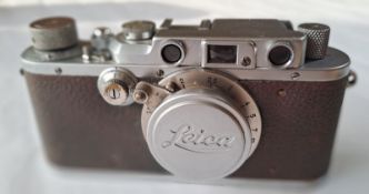 Leica III (Model F) Rangefinder Camera With Leitz Elmar 50mm f/3.5 – 1938