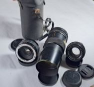 Olympus Zuiko 50mm f/1.8 + Hanimex Telephoto Zoom + Minolta AF 2× Teleplus MC7