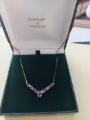 Vintage Gold, Amethyst and Diamond Necklace