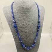 Vintage Lapis Lazuli Bead Necklace 62cm 50g