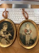 2 Italian Oval Pictures