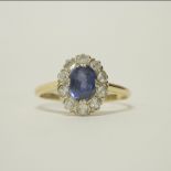 Carmose Ring, 18 K Gold With 0.25 ct Topaz and White Stones