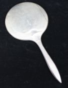 Vintage Silver Hand Mirror Birmingham 1968