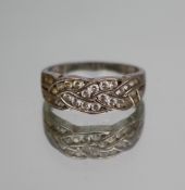 Vintage Silver Ring CZ