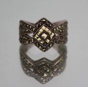 Vintage Silver Marcasite Ring